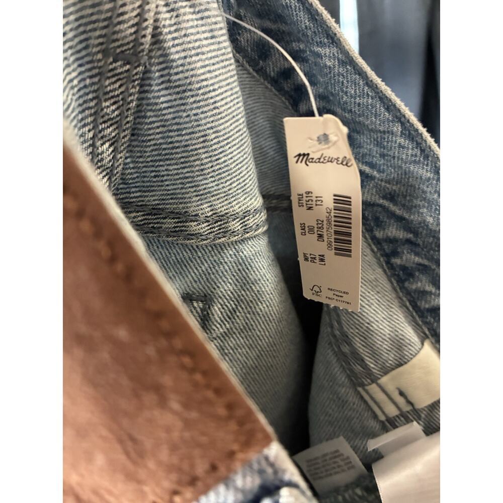 Madewell Womens 31 Tall NWT Superwide Leg High Rise Light Wash Denim Jeans Y2K - Picture 8 of 9